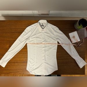 Ministry of Supply white breathable dress shirt.
